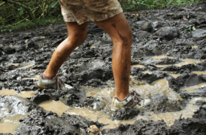 hiking in rain