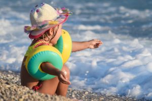 Toddler at beach