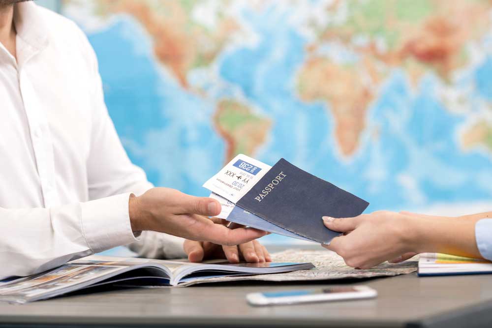 working with a travel agent