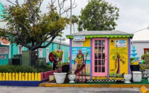 Caribbean colorful village