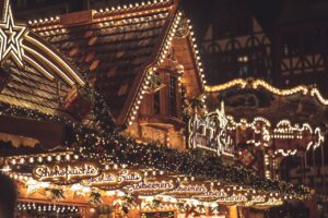 Germany christmas market lights