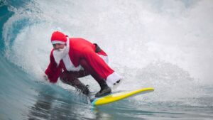 Australia Santa Surfer