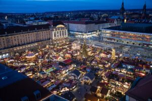 Christmas Market birds eye view